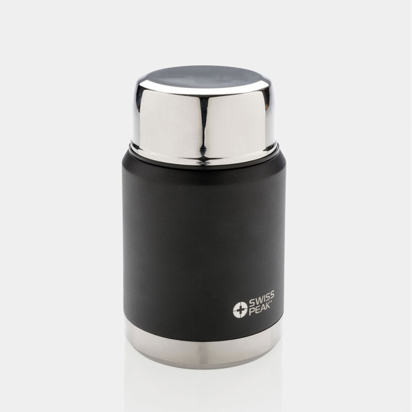 Vacuum food thermos with spoon "Swiss Peak Elite" (with optional engraving for an additional fee)