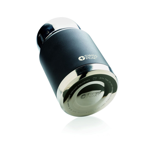 Vacuum food thermos with spoon "Work hard. Eat lunch."