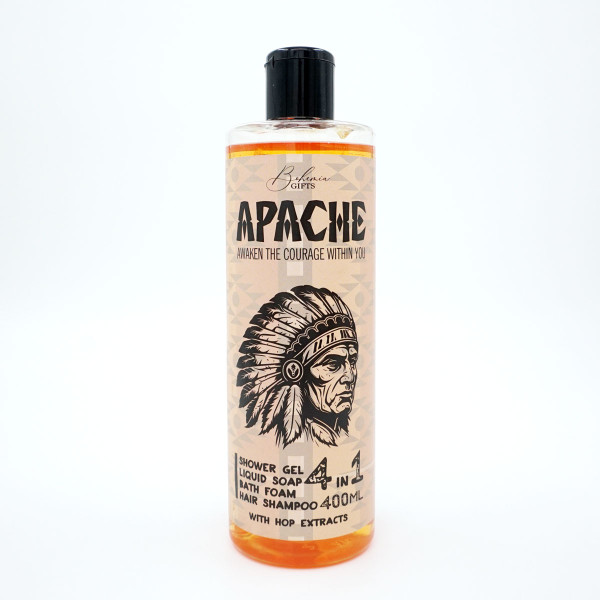 Men's Shower Gel, Shampoo, Foam, and Soap 4in1 "Apache" (400ml)