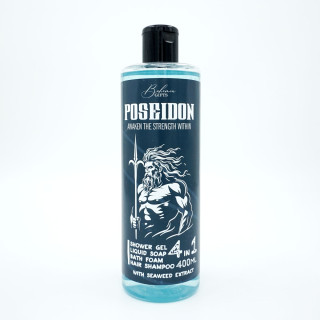 Men's Shower Gel, Shampoo, Foam, and Soap 4in1 "Poseidon" (400ml)