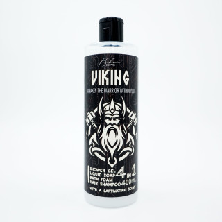 Men's Shower Gel, Shampoo, Foam, and Soap 4in1 "Viking" (400ml)