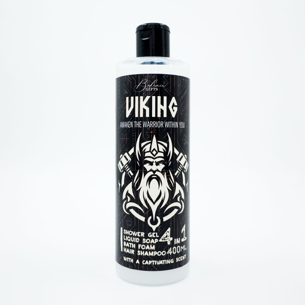 Men's Shower Gel, Shampoo, Foam, and Soap 4in1 "Viking" (400ml) Men's Shower Gel, Shampoo, Foam, and Soap 4in1 "Viking" (400ml)