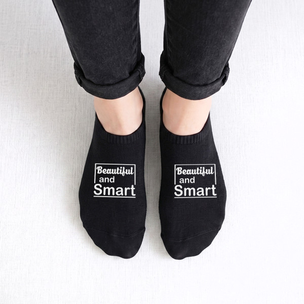 Women's short socks "Beautiful and Smart"