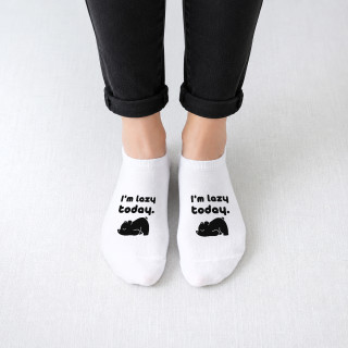 Women's short socks "I'm lazy today" Women's short socks "I'm lazy today"