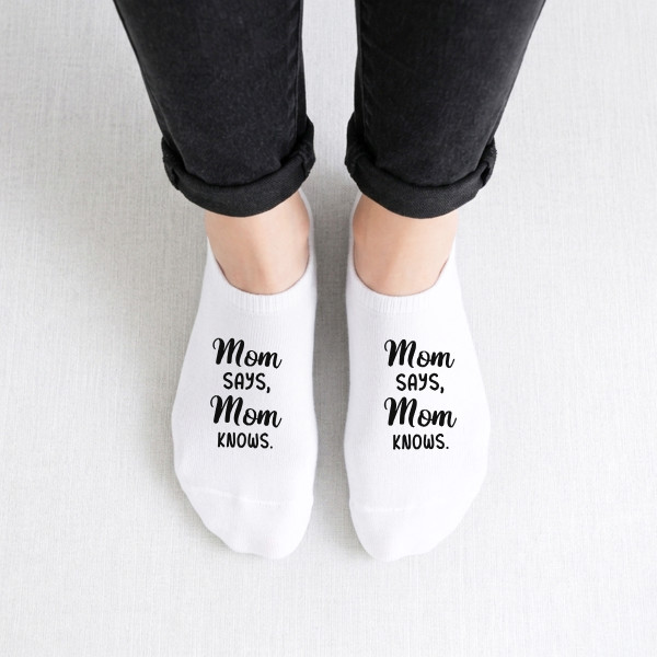 Women's short socks "Mom says, mom knows"