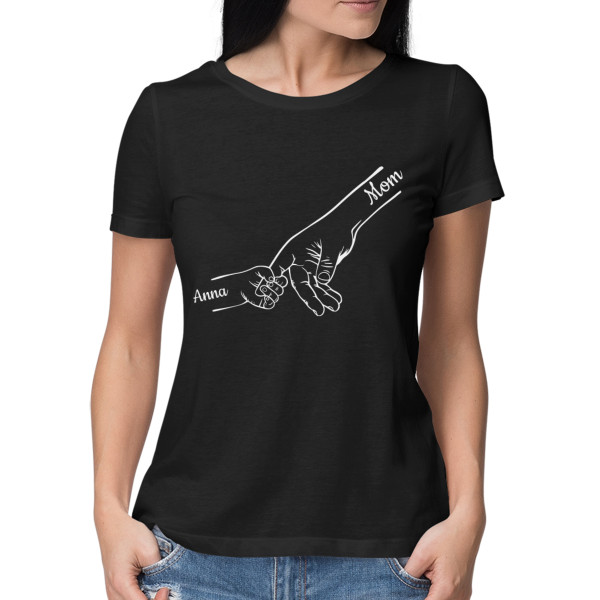 Women’s T-shirt "Mom and Children" with selected children’s names