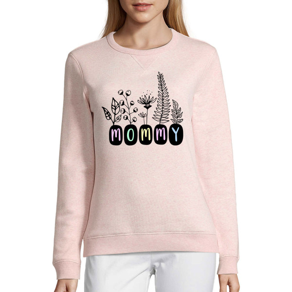 Women's pastel "Sully" sweatshirt "MOMMY" Women's pastel "Sully" sweatshirt "MOMMY"