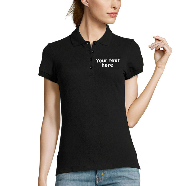 Women's Polo shirt with your own text