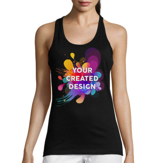 Women's sleeveless T-shirt with your custom design