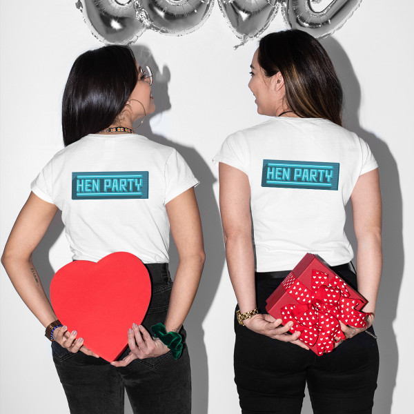 Women's T-shirt "Bride's squad" with your chosen name