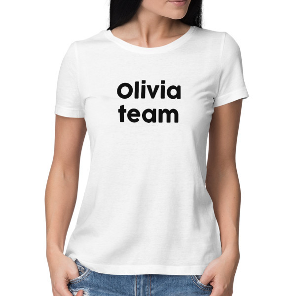 Women's T-shirt "Bride's squad" with your chosen name
