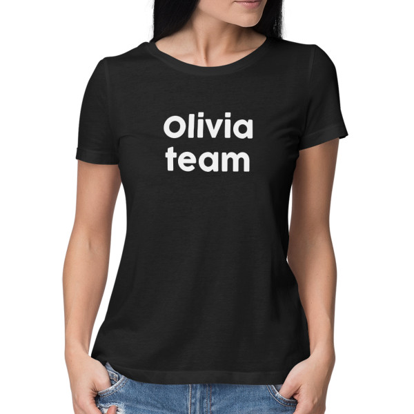 Women's T-shirt "Bride's squad" with your chosen name
