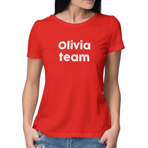 Women's T-shirt "Bride's squad" with your chosen name