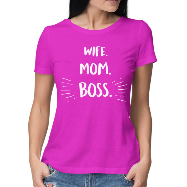 Women's T-shirt "Mom. wife. boss"