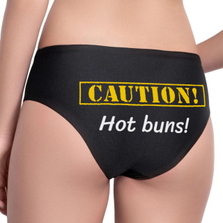 Women's underwear with back print "Caution, hot buns"