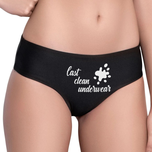 Women's underwear with front print "Last clean underwear" Women's underwear with front print "Last clean underwear"