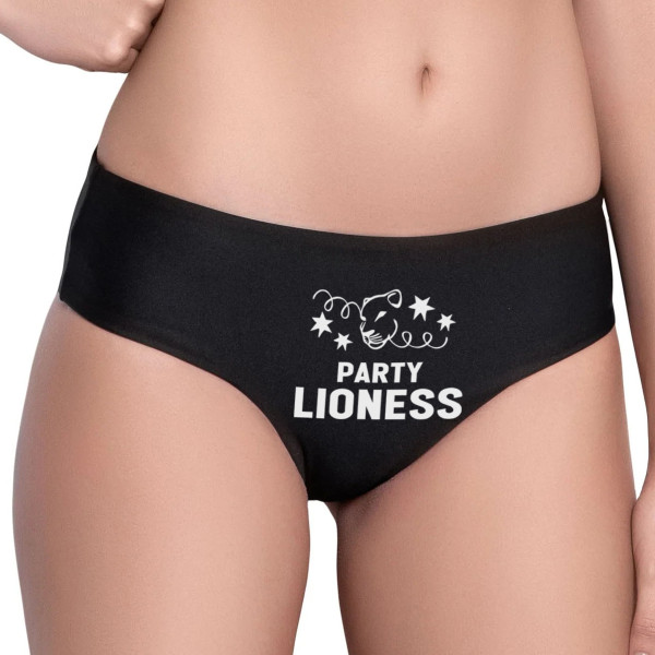Women's underwear with front print "Party lioness" Women's underwear with front print "Party lioness"