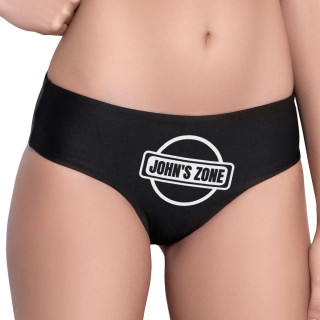 Women's underwear with front print "Zone" with your selected name