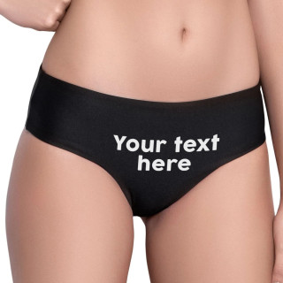 Women's underwear with your own text on the front