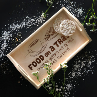 Wooden breakfast tray "Food on a Tray"