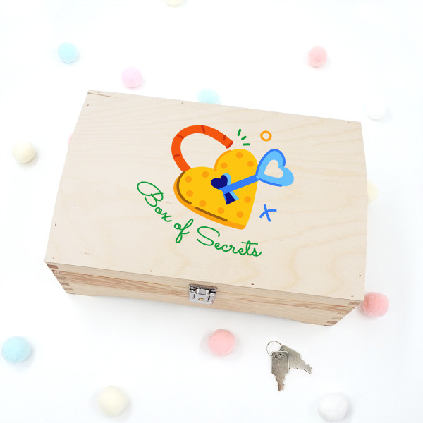 Wooden Keepsake Box "Box of Secrets"