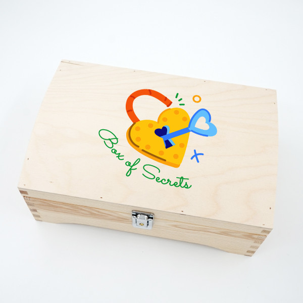 Wooden Keepsake Box "Box of Secrets"
