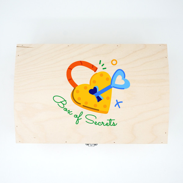Wooden Keepsake Box "Box of Secrets"