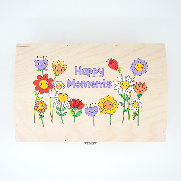 Wooden Keepsake Box "Happy Moments"