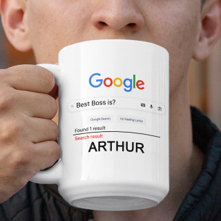 XL mug "Best Boss is" with your selected name (450ml)