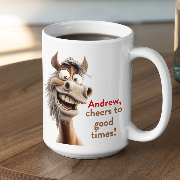 XL mug "Cheers to Good Times" with your selected name (450ml)