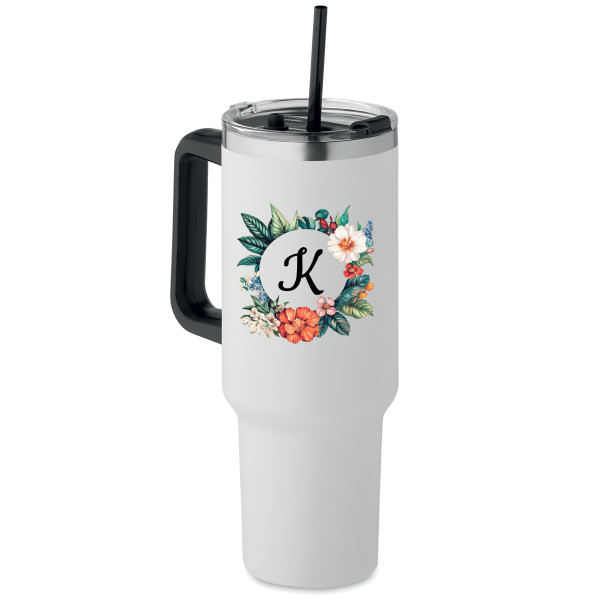 XL thermo mug "Initial" with the letter of your choice (1200ml)