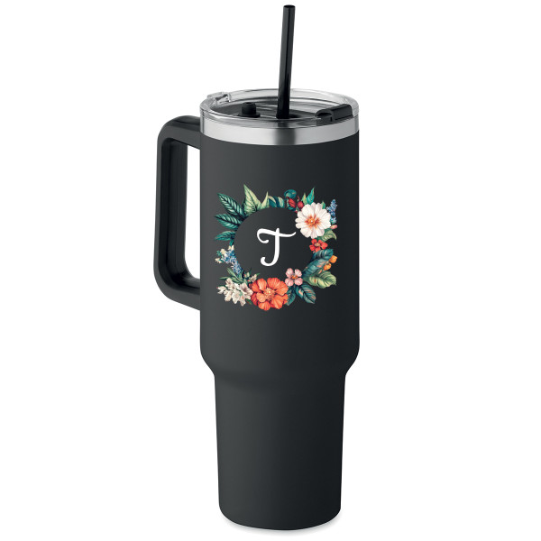 XL thermo mug "Initial" with the letter of your choice (1200ml)