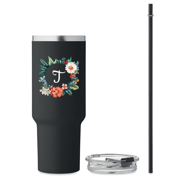 XL thermo mug "Initial" with the letter of your choice (1200ml)