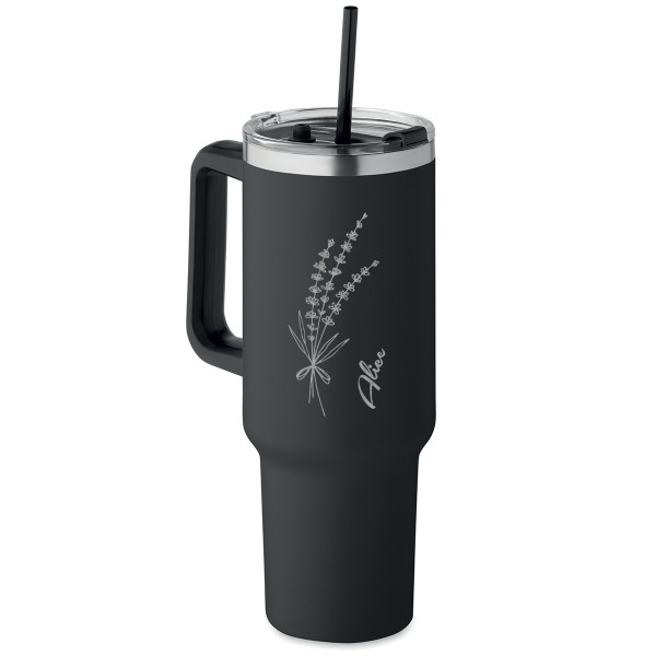 XL Thermal bottle "Lavender" (1200ml) with your choice of name