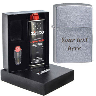 Zippo 200 gift set with your engraved text